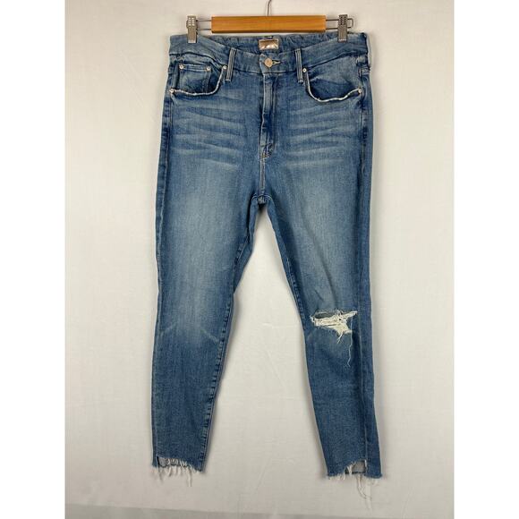 Mother Looker Ankle Step Fray Exposed Secret Sister 29" Inseam Women's Size 32 - Picture 1 of 12